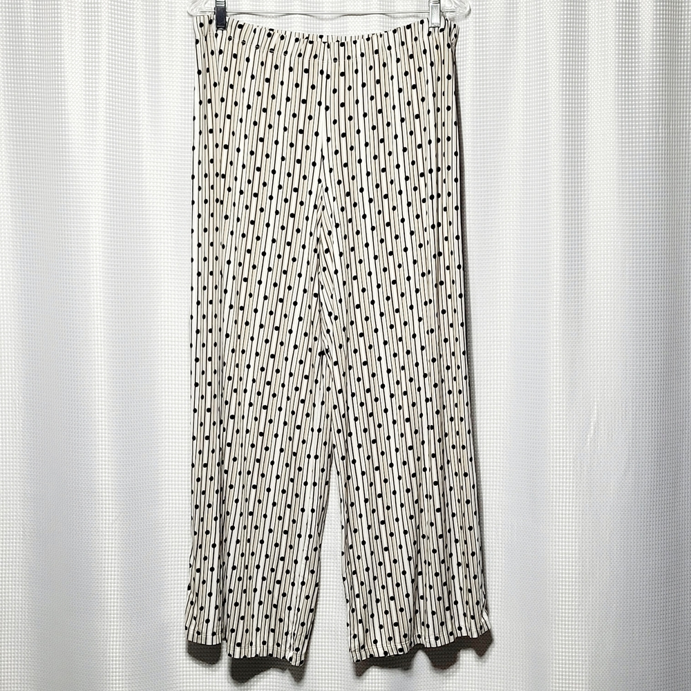 C Est. 1946 Palazzo Pants High Waist Pants Black/Tan/White Women's (LP)